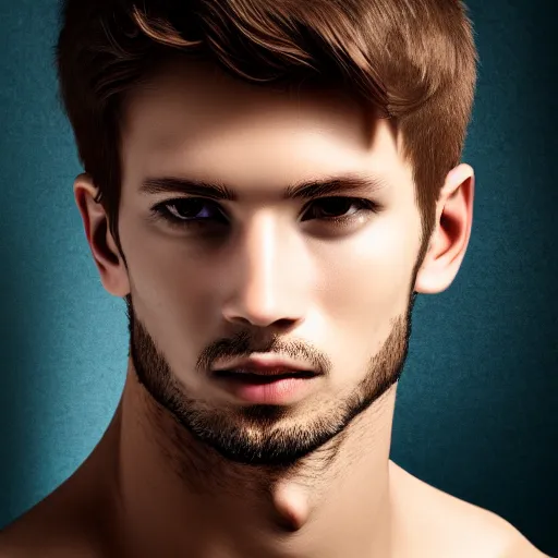 Prompt: male angel, realistic, high quality portrait