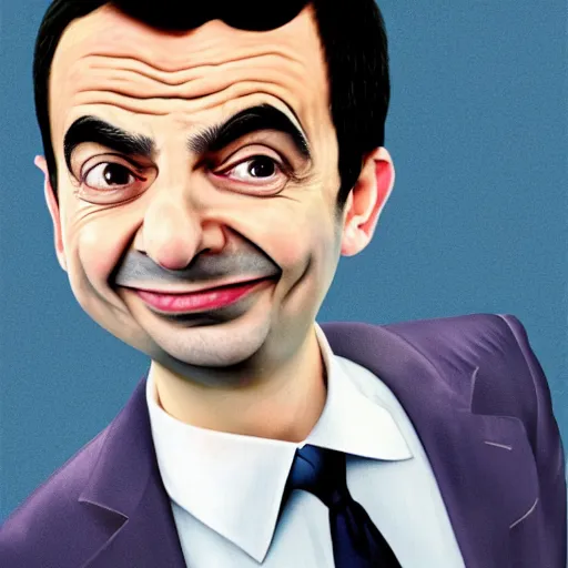 Image similar to detailed portrait of nathan fielder as mr bean, sharp high quality