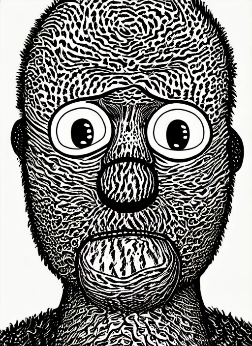 Image similar to junji ito style homer simpson, intricate, highly detailed, illustration, art by junji ito, junji ito