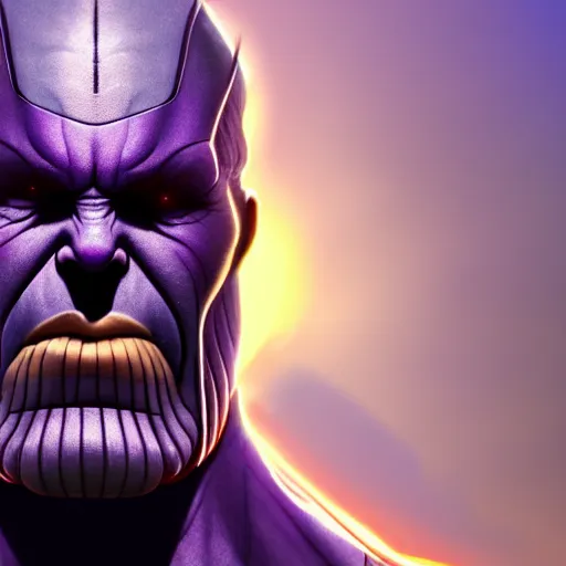 Prompt: thanos is an apple, hyperdetailed, artstation, cgsociety, 8 k