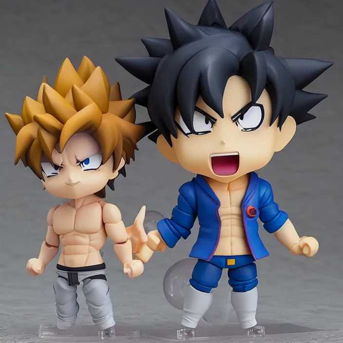 Image similar to eldritch abomination Son Goku, imsorryjon, An anime Nendoroid of Son Goku, figurine, detailed product photo