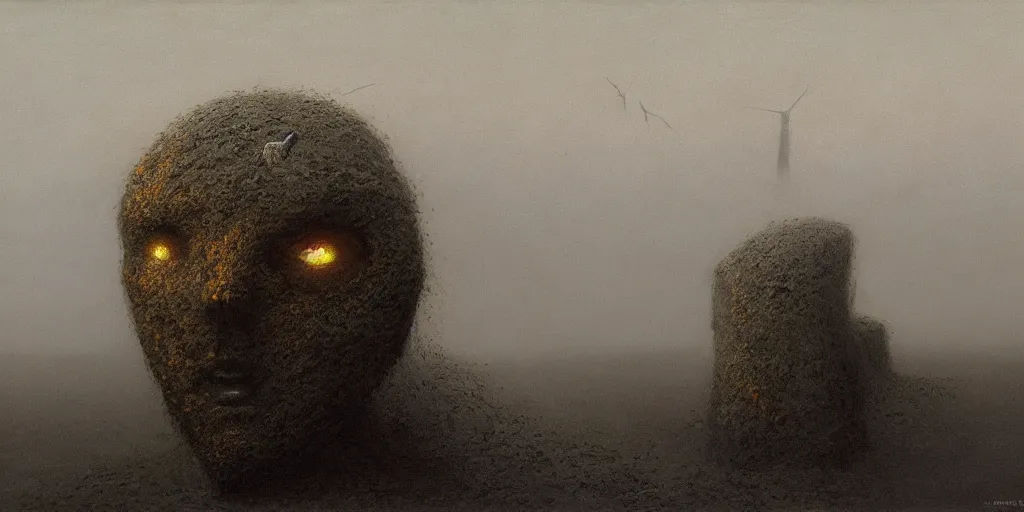 Image similar to halo ring from the game halo, zdzisław beksinski