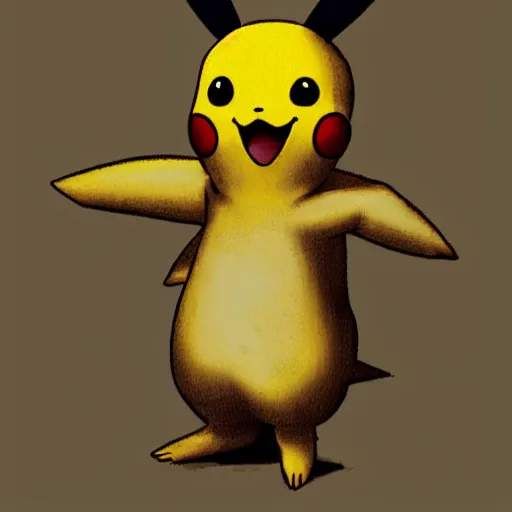 Prompt: Pikachu made out of Papyrus