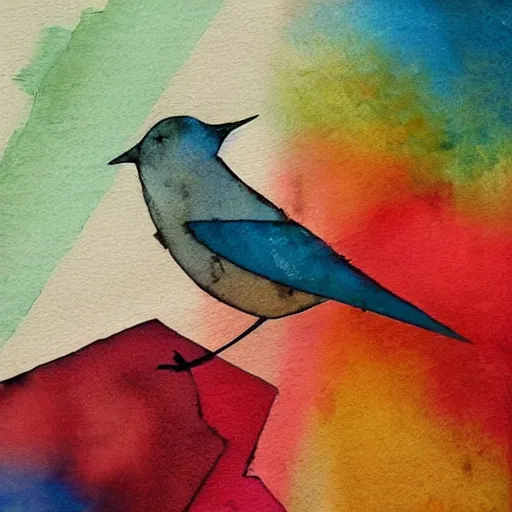 Image similar to bird, abstract, vintage, artistic, sharp focus, masterpiece, watercolor, art in the style of joshy sly