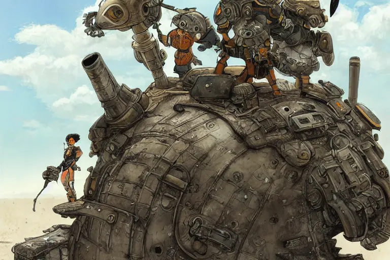 Image similar to anthropomorphic rodent with white and black ancestral ornate japanese tactical gear on an abandonment desert planet, high intricate details, long shot, rule of thirds, golden ratio, graphic novel by fiona staples and dustin nguyen, by beaststars and orange, peter elson, alan bean, studio ghibli, makoto shinkai