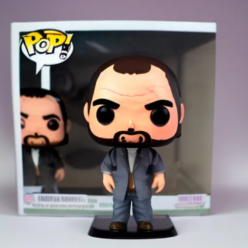 Image similar to a funko pop of trevor from gta v