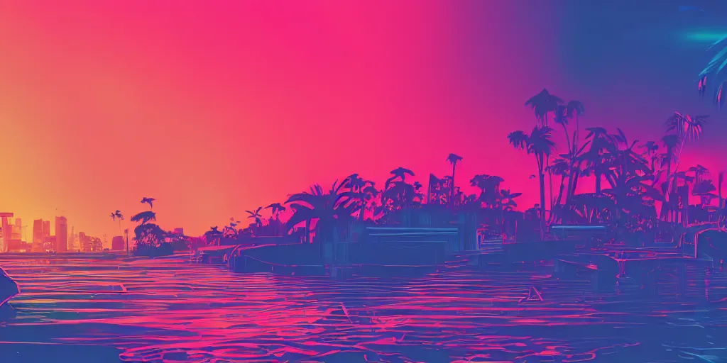 Image similar to Synthwave Capybara Background, Digital Art, High Quality