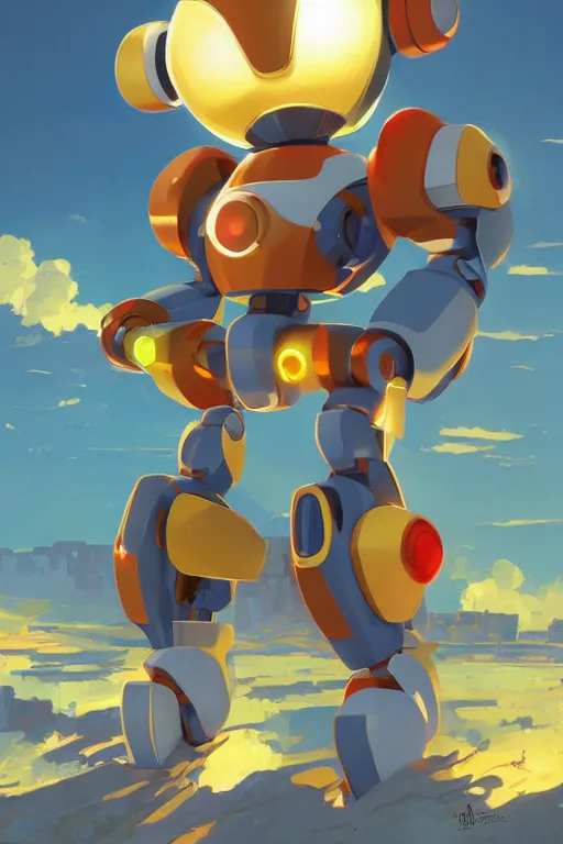 Image similar to metabots medabots medarotto medarot robot minimalist comics, behance hd by jesper ejsing, by rhads, makoto shinkai and lois van baarle, ilya kuvshinov, rossdraws global illumination ray tracing hdr radiating a glowing aura