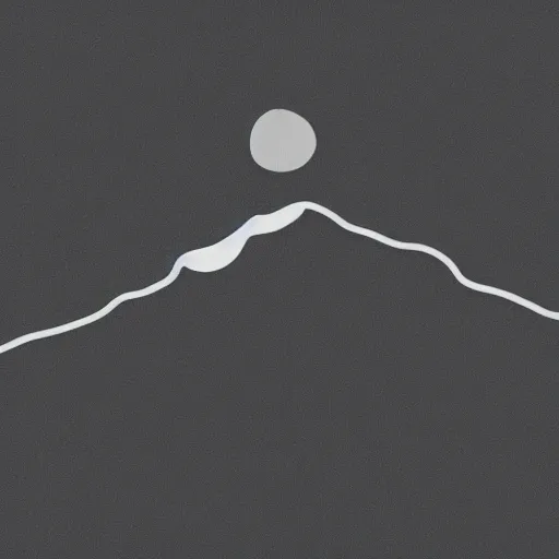 Image similar to a black dot in the sky spaghettifying a mountain, dark lighting, landscape