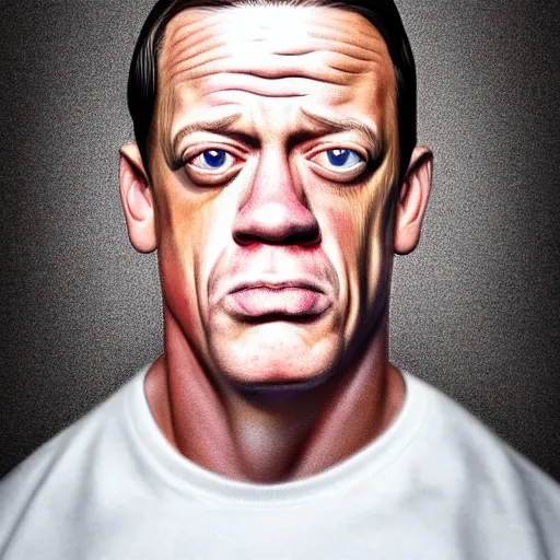 Image similar to photo portrait of the lovechild of john cena and steve buscemi from new jersey, realistic, hyperrealistic, 8 k resolution, hd quality, very detailed, highly detailed, intricate details, real life, real world, trending on artstation, really realistic, very realistic, headshot, head in frame, stock image