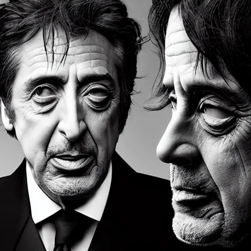 Prompt: portrait of al pacino by mitch griffiths