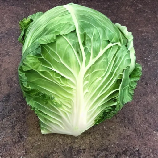 Image similar to cabbage with the face of Dwayne Johnson