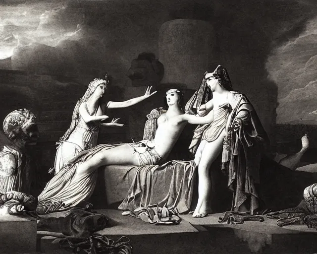 Image similar to death of cleopatra by jean - andre rixens