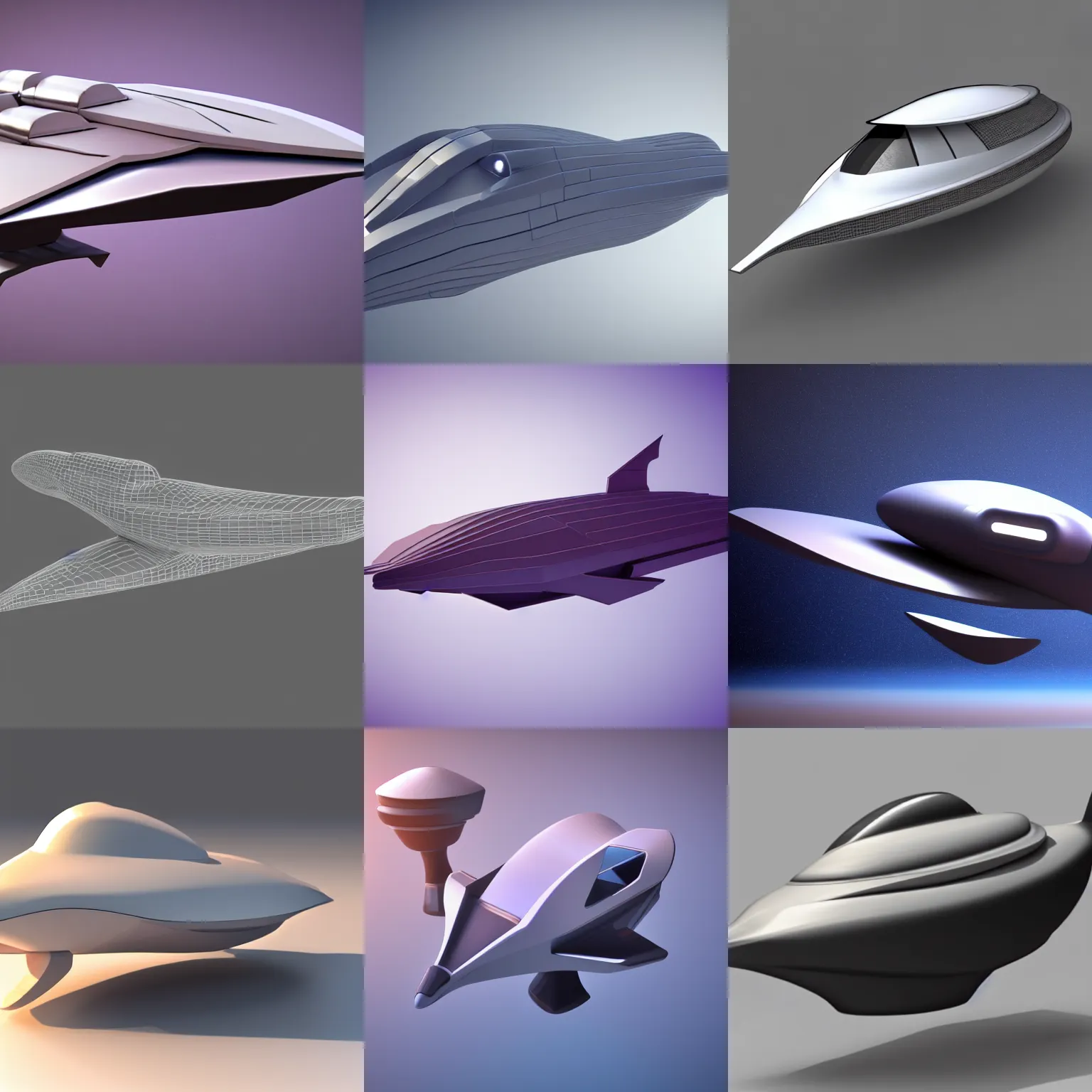 Prompt: Duck shaped spaceship, elegant, futuristic, 3d render