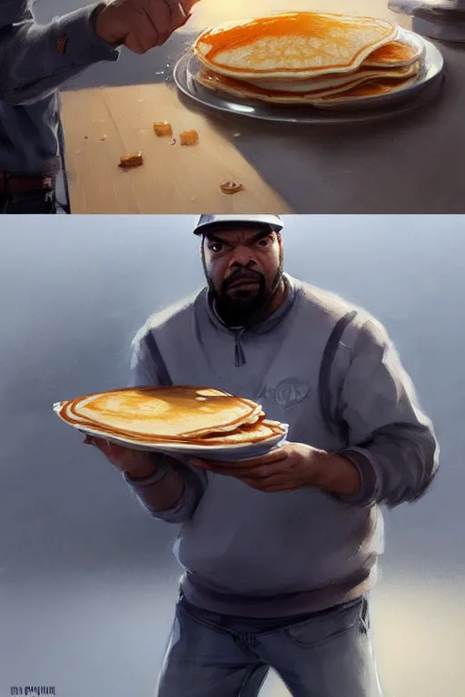 Prompt: ice cube making pancakes animation pixar style, by magali villeneuve, artgerm, jeremy lipkin and michael garmash, rob rey and kentaro miura style, golden ratio, trending on art station