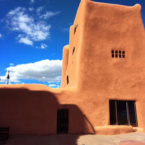 Prompt: taos pueblo skyscraper