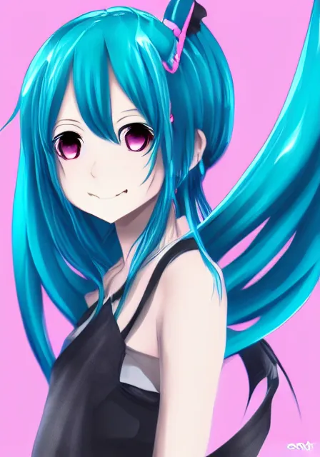 Prompt: A realistic anime portrait of Hatsune Miku, by Yoneyama Mai, highly detailed, illustration, trending on ArtStation, two-dimensional