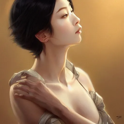 Image similar to shining nikki, qin yi, male, chinese, black hair, short hair, mark under right eye, elegant, highly detailed, sharp focus, artstation, digital painting, by artgerm and greg rutkowski and alphonse mucha