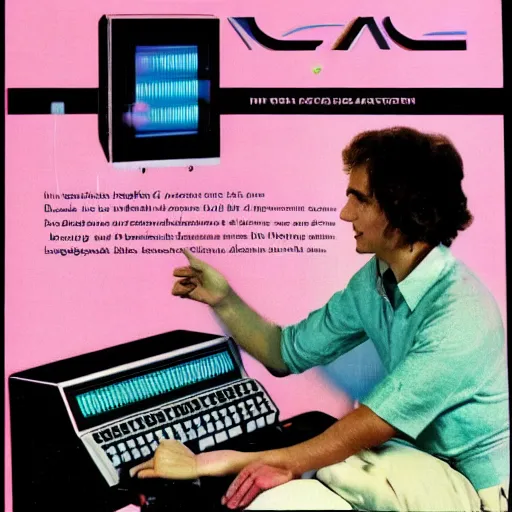 magazine advertisement for retro wetware computer, 1 9 | Stable ...