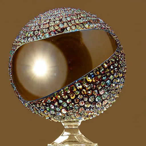 Image similar to An Ornate Embellished Crystal Ball containing the Universe inside.