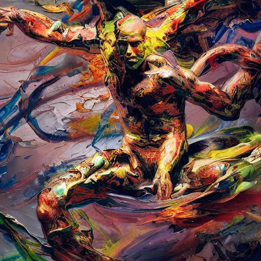 Prompt: jackson pollock painting, abstract chaos art, fantasy, hd, volumetric lighting, 4 k, intricate detail, by jesper ejsing, irakli nadar