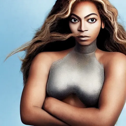 Image similar to bee with human face resembling beyonce