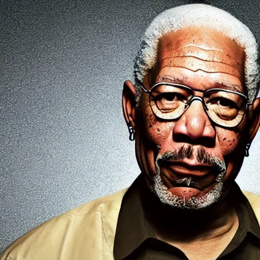 Image similar to morgan freeman as walter white.