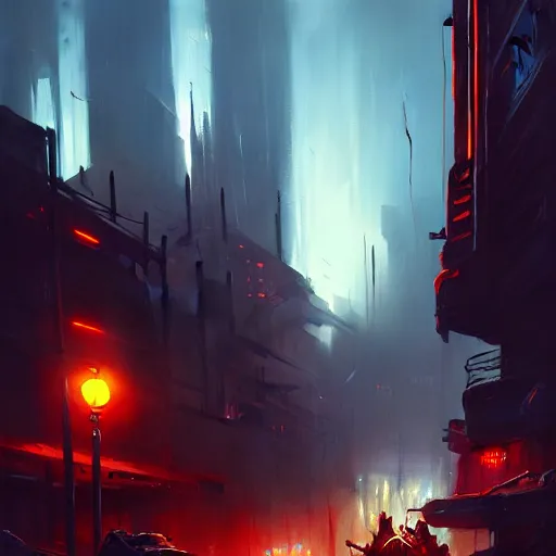 Image similar to cyberpunk wild west, dramatic lighting, city background, chiaroscuro, high detail, painted by greg rutkowski, painted by igor kieryluk, painted by bobby chiu, trending on artstation