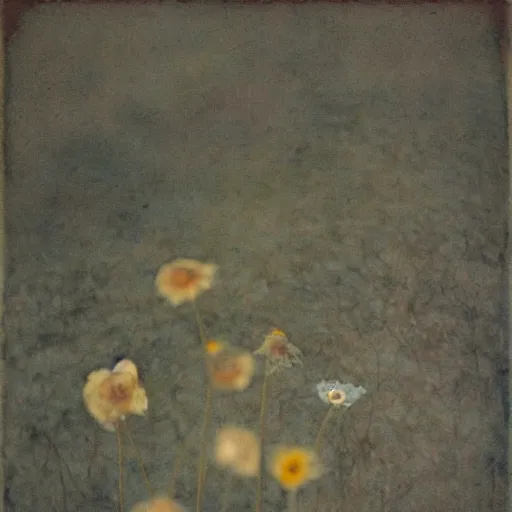 Image similar to The photograph is a beautiful and haunting work of art of a series of images that capture the delicate beauty of a flower in the process of decaying. The colors are muted and the overall effect is one of great sadness. by Edmund Dulac, by Pierre Puvis de Chavannes mournful, straight