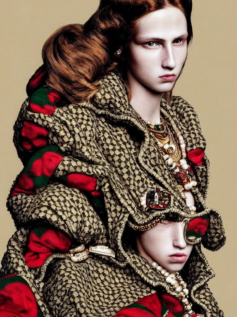 Prompt: gucci portrait, very beautiful, highly detailed, intricate, photography