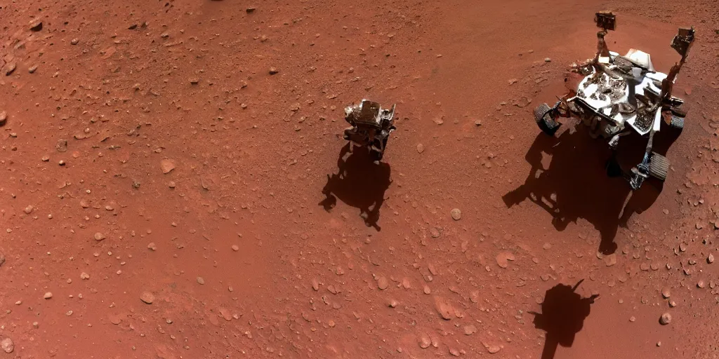 Image similar to Award winning photo of the first human on mars, award winning, 4k footage