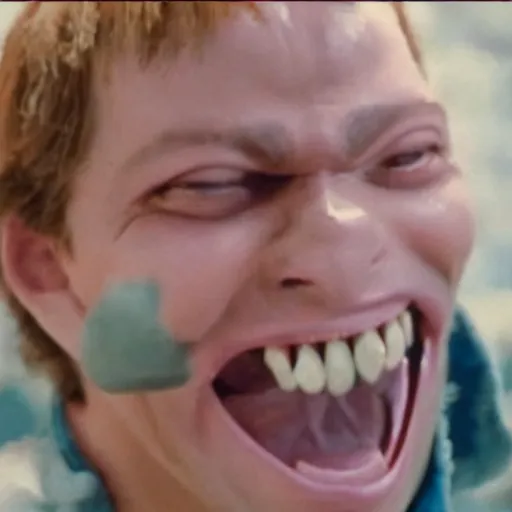 Image similar to laughing creature reaction image, movie still