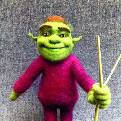 Image similar to shrek needle felted + needle felting art