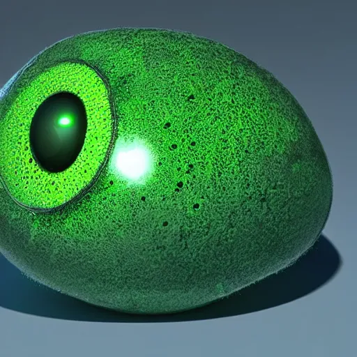 Image similar to a translucent blob of green slime with eyeballs floating in it supported by 100\'s of legs, 3d render, unreal engine, volumetric lighting, artstation