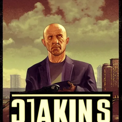 Prompt: Jonathan banks gta cover art