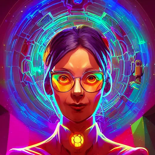 Image similar to skill magic geek inside matrix deepdream radiating a glowing aura stuff loot legends stylized digital illustration video game icon artstation lois van baarle, ilya kuvshinov, rossdraws,