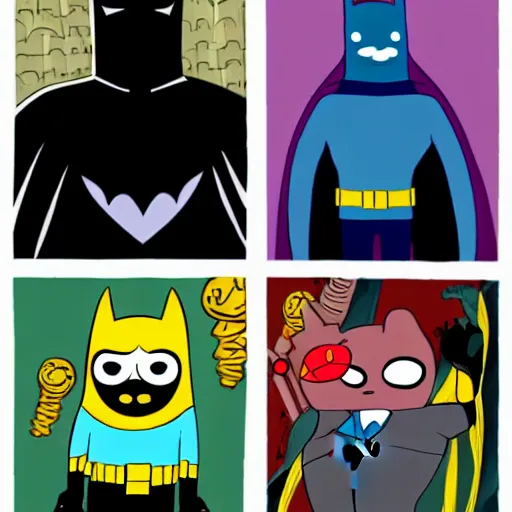 Image similar to batman as adventure time characters