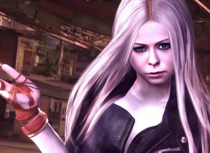 Image similar to Avril Lavigne as a playable character in Dead or Alive, detailed game screenshot 4K