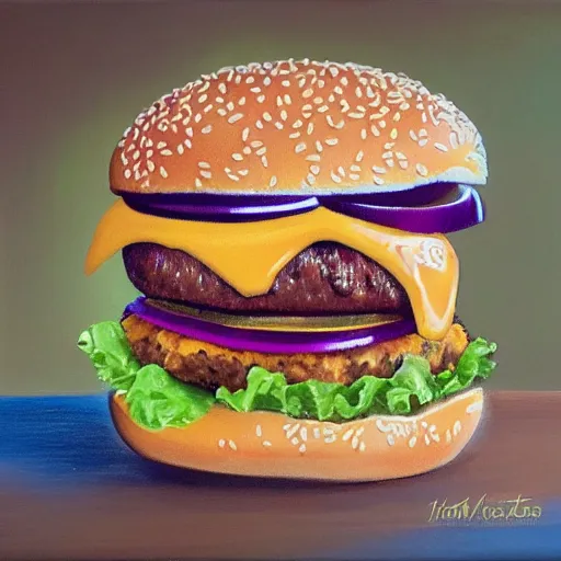 Prompt: burger, very detailed