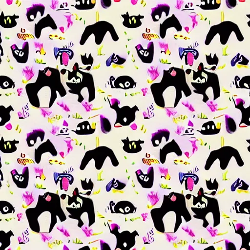 Image similar to a beautiful pattern with kitty cat