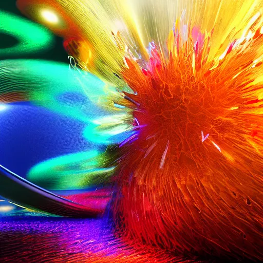 Prompt: an explosion of time and space, abstract art, award winning, Octane render, colorful