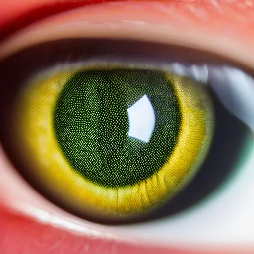 Prompt: macro shot of a reptilian alien eye, high definition