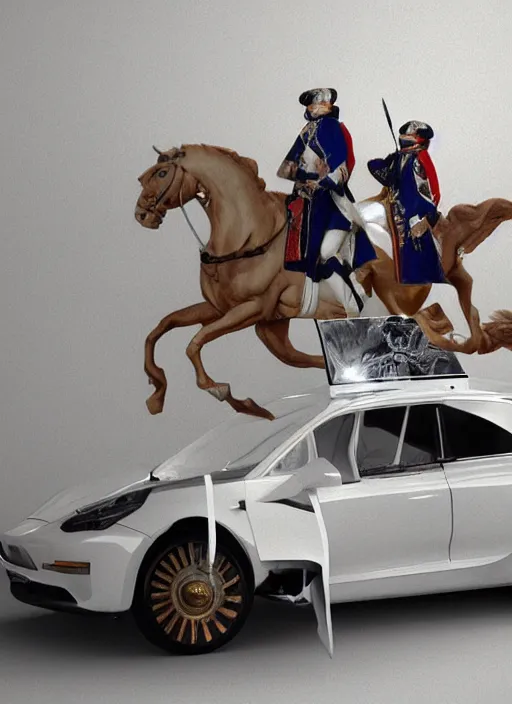 Prompt: the coronation of napoleon painting and sci - fi organic sport car model 3 d realistic render