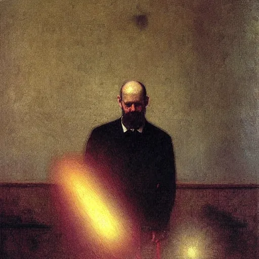 Prompt: A digital art. A rip in spacetime. Did this device in his hand open a portal to another dimension or reality?! by Eastman Johnson, by Mark Rothko lifelike