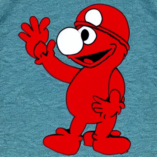 Image similar to hip-hop version of Elmo, living in the Sesame-Street hood