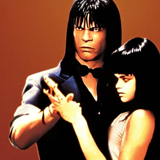 Image similar to pulp fiction with the twilight characters