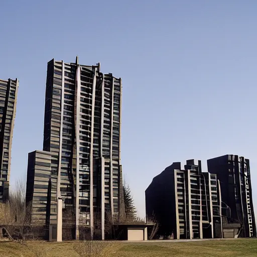 Image similar to tallus balls, yeg, edmonton, brutalism style,