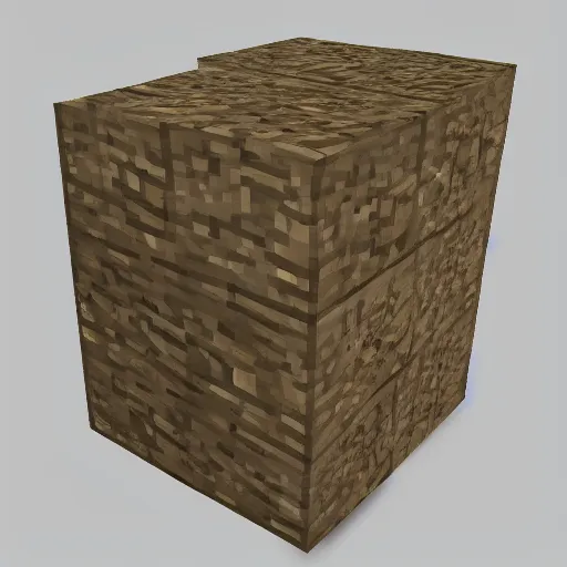 Prompt: still photo of a minecraft cardboard block 8k highly detailed