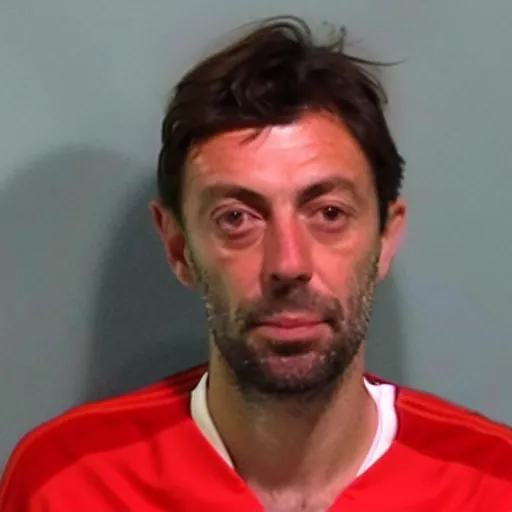 Prompt: Mugshot of Andrea Agnelli