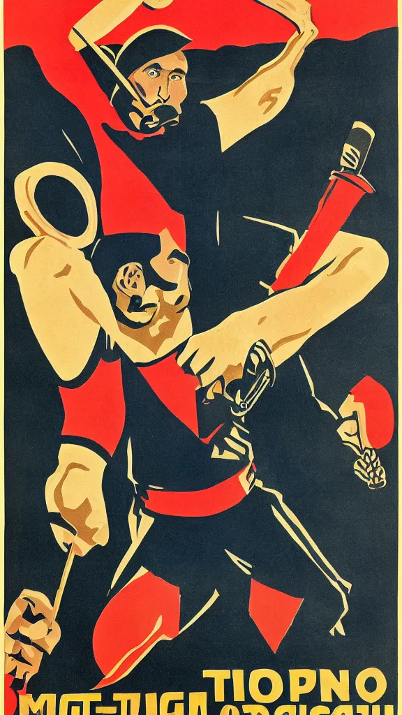 Image similar to pro - russian war propaganda poster of alex ovechkin by miguel covarrubias